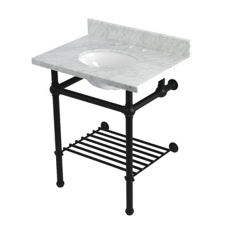 Templeton 30 Inch Console Sink in Carrara Marble
