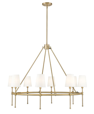 Adorra 40" Wide 8-Light Chandelier - Vintage Brass