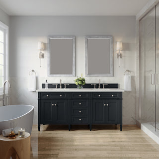 72 Inch Brittany Freestanding Vanity in Black Onyx / Lime Delight Top