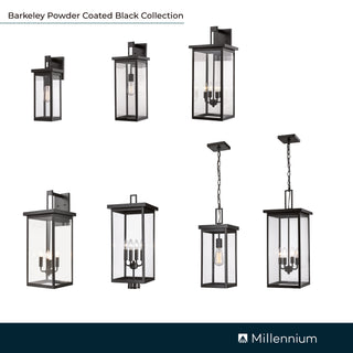 Barkeley 4-Light Outdoor Post Lantern Powder Coated Black