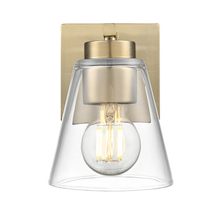 Strayhan 6.75" High 1-Light Wall Sconce - Modern Gold