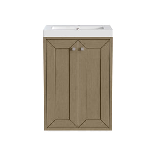 19.75 Inch Chianti Freestanding Vanity in Walnut Whisper / White Glossy Top