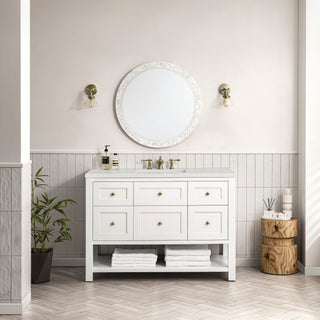 48 Inch Breckenridge Freestanding Vanity in Bright White / Lime Delight Top