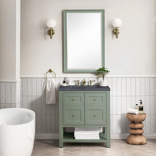30 Inch Breckenridge Freestanding Vanity in Smokey Celadon / Charcoal Soapstone Top