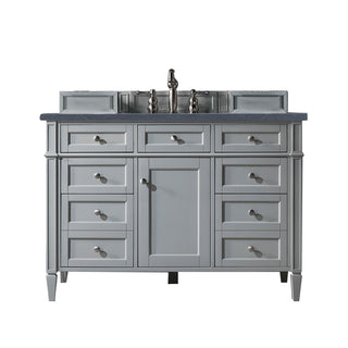 48 Inch Brittany Freestanding Vanity in Urban Gray / Charcoal Soapstone Top