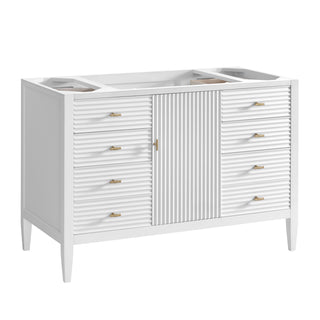 48 Inch Myrrin Freestanding Vanity in Bright White / White Zeus Top