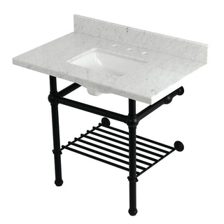 Templeton 36 Inch Console Sink in Carrara Marble