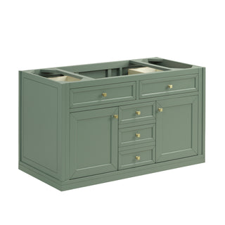 48 Inch Chicago Freestanding Vanity in Smokey Celadon / Carrara White Top