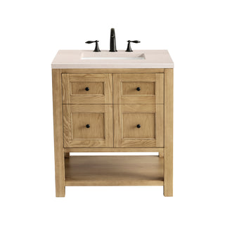 30 Inch Breckenridge Freestanding Vanity in Light Natural Oak / Eternal Marfil Top