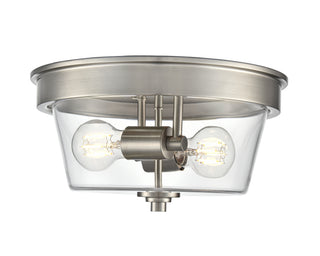Strayhan 13" 2-Light Flush Mount - Brushed Nickel