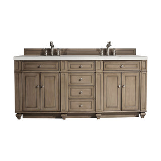 72 Inch Bristol Freestanding Vanity in Whitewashed Walnut / Lime Delight Top