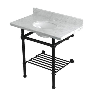 Templeton 36 Inch Console Sink in Carrara Marble