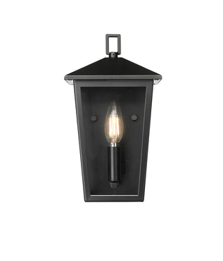 Munger 11" High 1-Light Outdoor Wall Sconce - Powder Coated Black