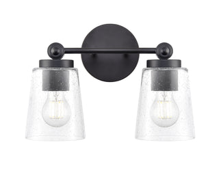 Lauryn 13.5" Wide 2-Light Vanity - Matte Black