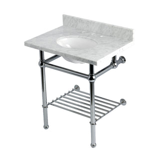Templeton 30 Inch Console Sink in Carrara Marble