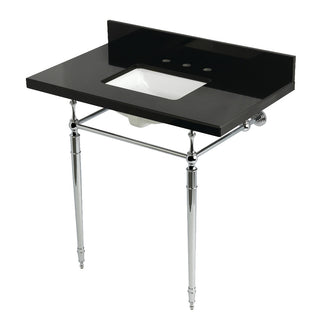Edwardian 36 Inch Console Sink in Polished Chrome