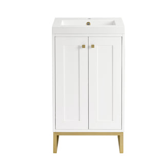 19.75 Inch Chianti Freestanding Vanity in Glossy White / White Glossy Top