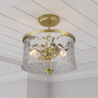 Clarvyn 12" Wide 2-Light Semi-Flush Mount