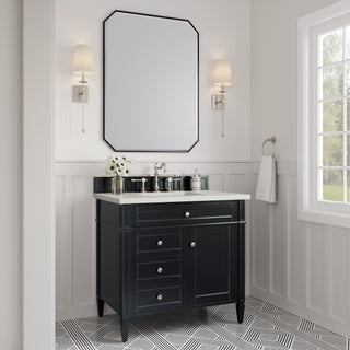 36 Inch Brittany Freestanding Vanity in Black Onyx / Lime Delight Top