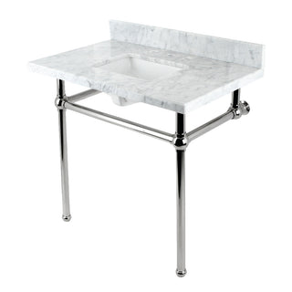 Templeton 36 Inch Console Sink in Carrara Marble