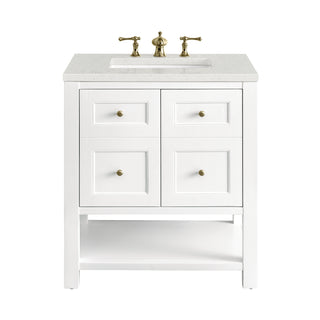 30 Inch Breckenridge Freestanding Vanity in Bright White / Lime Delight Top
