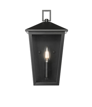 Munger 14" High 1-Light Outdoor Wall Sconce - Powder Coated Black
