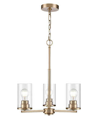 Verlana 19" Wide 3-Light Chandelier - Modern Gold