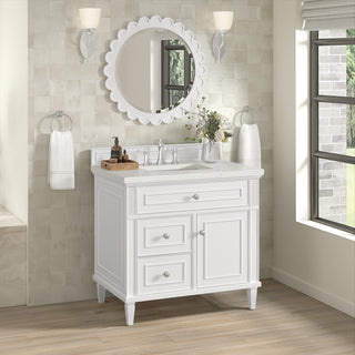 36 Inch Lorelai Freestanding Vanity in Bright White / Lime Delight Top