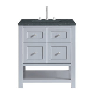30 Inch Breckenridge Freestanding Vanity in Serenity Blue / Charcoal Soapstone Top