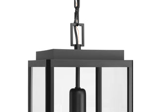 Alpharetta 7.5" 1-Light Outdoor Hanging Lantern - Powder Coated Black