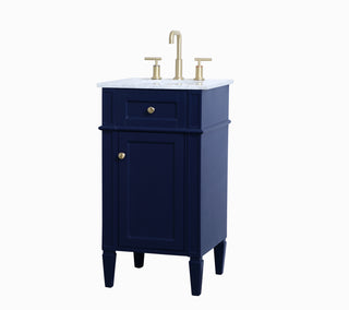 Park Avenue Single Bathroom Vanity in blue
