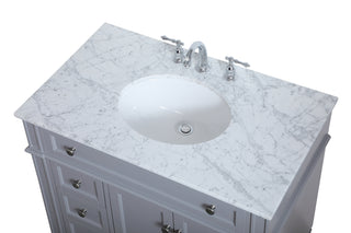 Park Avenue Single Bathroom Vanity in Grey