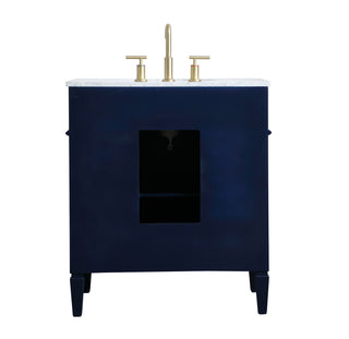 Park Avenue Single Bathroom Vanity in blue