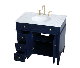 Park Avenue Single Bathroom Vanity in blue