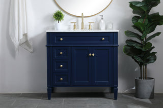 Park Avenue Single Bathroom Vanity in blue