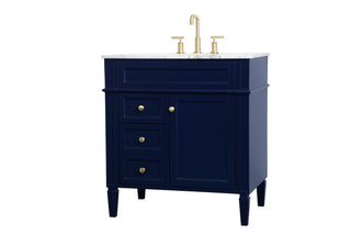 Park Avenue Single Bathroom Vanity in blue