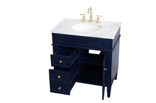 Park Avenue Single Bathroom Vanity in blue