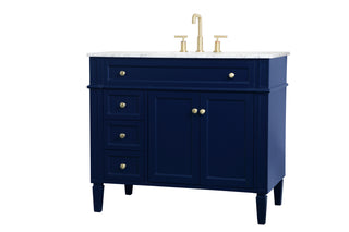 Park Avenue Single Bathroom Vanity in blue