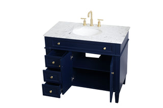 Park Avenue Single Bathroom Vanity in blue