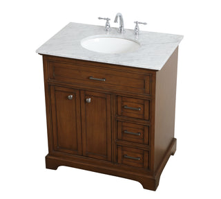 Americana Single Bathroom Vanity in Teak