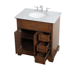Americana Single Bathroom Vanity in Teak