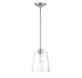 Mpend One Light Pendant in Brushed Nickel