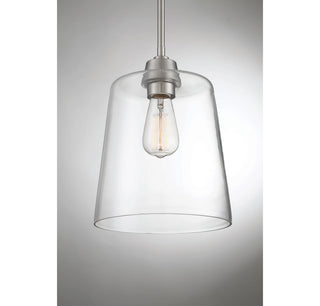 Mpend One Light Pendant in Brushed Nickel