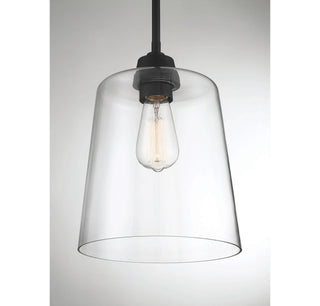 Mpend One Light Pendant in Matte Black