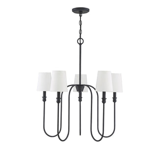 Mchan Five Light Chandelier in Aged Iron