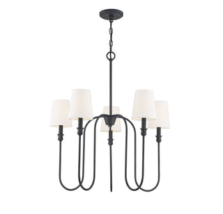Mchan Five Light Chandelier in Aged Iron