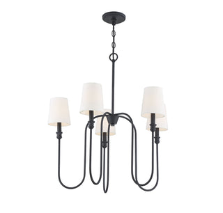 Mchan Five Light Chandelier in Aged Iron