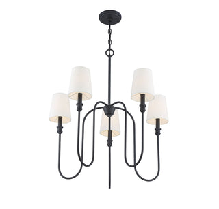 Mchan Five Light Chandelier in Aged Iron