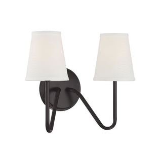 Mscon Two Light Wall Sconce in Oil Rubbed Bronze