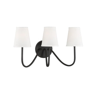 Mscon Three Light Wall Sconce in Oil Rubbed Bronze
